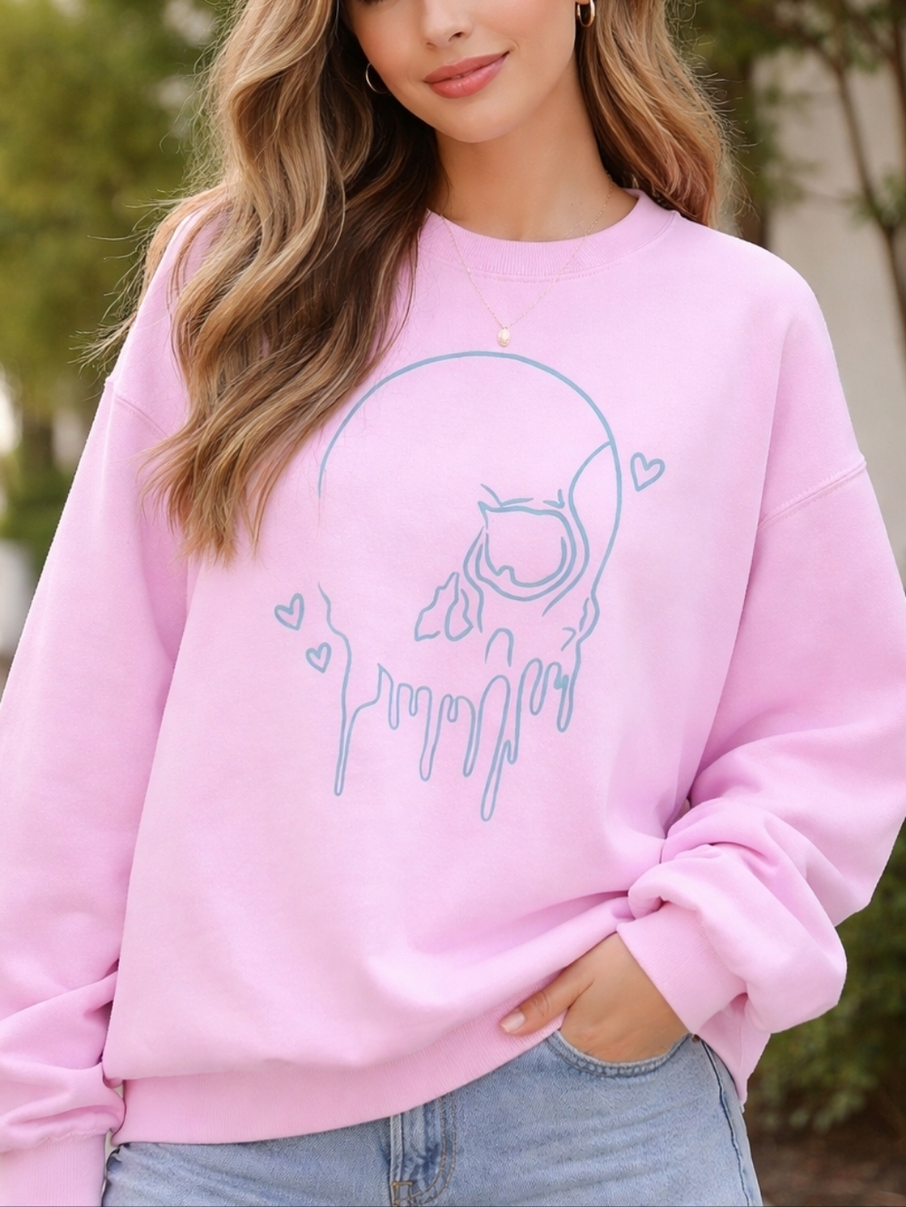 Skull House Drip Skull Sweatshirt Medium Large
